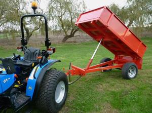 Remolque Agrícola Hidráulico de 4 Ruedas Green Farm Red con Función de Volteo, Barra de Remolque Alta de 40 m, Velocidad de Remolque de 50 km/h para Transporte Agrícola - Product Image 5