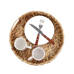 Plateau de service artisanal en jacinthe d'eau Viettimecraft pour le marché d'exportation, plateau de service pour la cuisine, artisanat vietnamien - Product Image 3