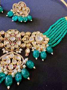 Suministro directo de Pakistán Hermosos conjuntos de collar y pendientes para mujer Precio al por mayor Diseño elegante para fiesta de boda y regalos - Product Image 6