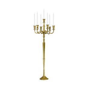 Support de bougie de conception la plus récente, taille personnalisée, qualité de luxe, candélabre en aluminium avec couleur dorée à bas prix - Product Image 5