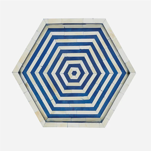 Plateau de service en bois élégant fait à la main dessus de table de luxe avec conception unique d'incrustation d'os plateau élégant classique de haute qualité - Product Image 1