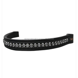 Chaîne métallique en cuir noir au cristal violet de grande marque, bandeau vide, design personnalisé, vente en gros, fabricant - Product Image 6