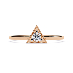 Anillo de diamante Natural de oro de alta calidad para mujer 0,12 quilates corte brillante IGI certificado estilo étnico nueva moda Venta caliente - Product Image 3