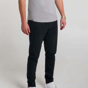 Pantalon homme anti-rides Pantalon à ourlet ouvert moderne teint uni-Noir, cordon de serrage, poches zippées pour toutes les occasions - Product Image 5