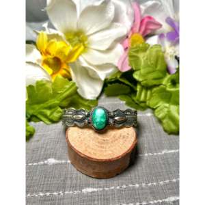 Leonard Maloney Sonoran Gold Turquoise & Sterling <b>Silver</b> <b>Cuff</b> <b>Bracelet</b> Fashionable Accessory - Product Image 1