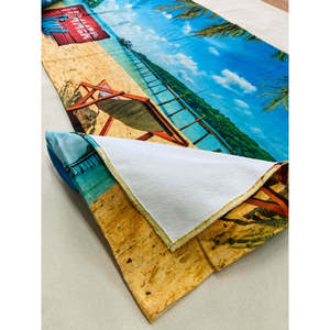 Toalla de Playa de Microfibra AS0442, Diseño Tropical de Verano, Jacquard Ligero de Secado Rápido, Técnicas de Impresión por Sublimación para Baño - Product Image 2