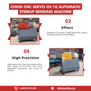 Máquina Automática CNC para Doblar Alambre de Acero Inoxidable, Fabricante Vietnamita, Dobladora de Barras de Acero, Estribos y Varillas Corrugadas, Núcleo PLC de 2.6KW - Product Image 5