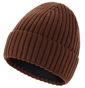 Gorro de Punto Unisex para Invierno, Venta Caliente, Puño Doblado, Color Sólido, Logotipo Personalizado, 100% Algodón, Secado Rápido, Ligero, Ajustable - Product Image 1