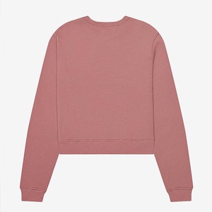 Suave Relajado Algodón Orgánico Logo Cropped Sudadera Mujer - Product Image 6