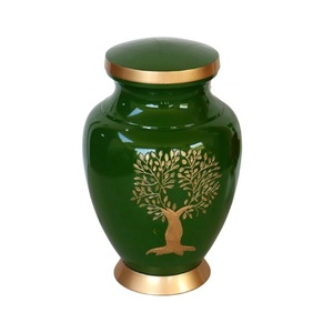 Urne funéraire arbre vert pour cendres humaines urne en métal pour cendres conteneur funéraire urne funéraire pour papa - Product Image 4
