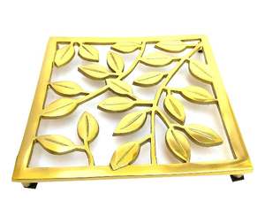 Dessous de plat décoratif fantaisie en métal plaqué or pour accessoires de cuisine utiliser comptoir de cuisine restaurant et hôtel - Product Image 3