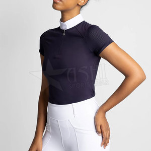 Top ecuestre de media cremallera de alta calidad, manga larga, capa Base para montar a caballo, camisa de carreras y espectáculo de secado rápido para deportes - Product Image 3