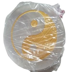 Vente en gros à bas prix de sélénite ronde en cristal graver tranche de dessous de verre Agate sélénite sculpture sous-verre en cristal sculpté tranche - Product Image 4