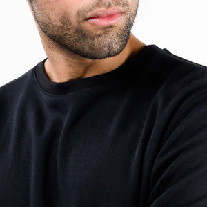 Men's Casual Streetwear Lightweight <b>Sweatshirt</b> <b>Short</b> <b>Sleeve</b> Solid Color 100% Cotton Embroidered <b>Sweatshirt</b> Technics for Winter - Product Image 4