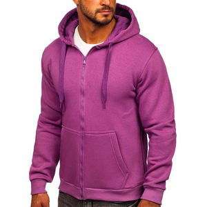 Sudadera con Capucha y Cremallera para Hombre, de Algodón Suave, Informal, Estilo Urbano, Cómoda para el Día a Día, Talla Grande - Product Image 1