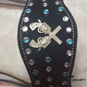 Premium Durable Tooled Leather Western Horse Headstall Logotipo personalizado Decoración de cristal Mejor precio Producto de equitación ecuestre - Product Image 4