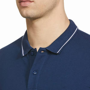 Polo pour homme de couleur bleu nevi, tendance, fabriqué en coton polyester, vêtement de bureau, polo à manches courtes - Product Image 4