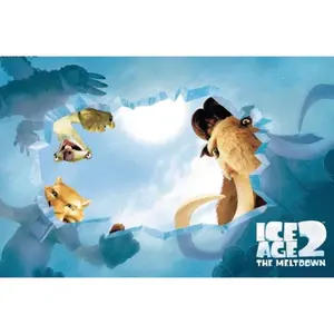 Carte postale 3D pliée faite à la main pour carte de visite, thème Ice Age 2 - The Meltdown, pour affaires et mariages, en papier, OEM/ODM bienvenus - Product Image 1