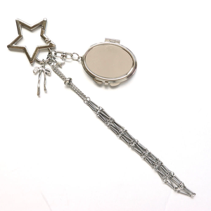 พวงกุญแจลิปบาล์มสแตนเลส 2026 พร้อมช่องใส่ของแบบตาข่าย พวงกุญแจกระเป๋าใส่ลิปสติก จี้ห้อยกระเป๋า พร้อมกระจก - Product Image 6