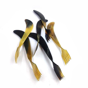 UTENSILS Cubertería de Estilo Animal Único, Cuchara de Cuerno de Búfalo Natural Pulido, Diseño Único para Decoración de Mesa de Restaurante - Product Image 3