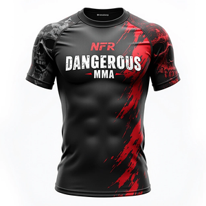 Proveedor de protectores contra sarpullidos MMA personalizados Fabricante de protectores contra sarpullidos de calidad superior 100% para entrenamiento, competición y práctica - Product Image 2