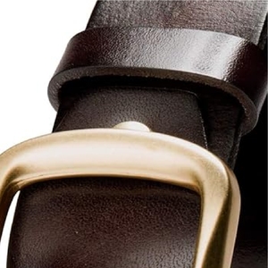 Ceinture en cuir à boucle ardillon pour homme en cuir véritable Fashion Business unique Style ceintures en cuir - Product Image 5