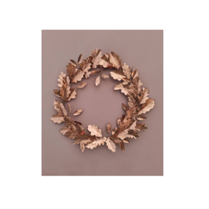 Corona decorativa de Metal con hojas y pájaros rojos con acabado antiguo de primera calidad para colgar en la pared de la puerta delantera del hogar, corona decorativa de Metal - Product Image 3