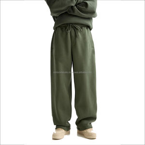 Chándales holgados de calidad superior OEM, Sudadera con capucha de lana gruesa, pantalones de chándal de fondo ancho, conjunto de 2 piezas, chándales holgados de gran tamaño personalizados - Product Image 3