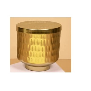 Juego de 2 Recipientes Metálicos con Acabado Dorado y Diseño Martillado, Azucarera, Salero, para Uso en la Cocina - Product Image 3