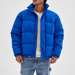 Vestes bouffantes en nylon 100% doux et chaud avec logo personnalisé de haute qualité Vestes bouffantes à capuche rembourrées pour hommes de grande taille - Product Image 5