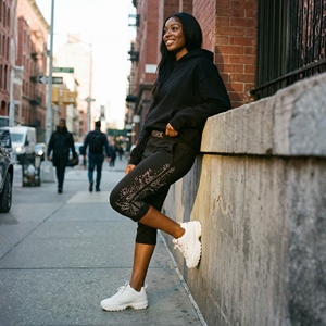 Women Custom Hot <b>Y2K</b> Skinny Winter High Elastic Waist Polyester/Cotton <b>Shorts</b> Rhinestone Solid Pattern Full Length Streetwear - Product Image 1