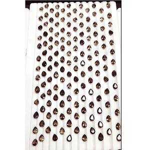 637 piezas de cuarzo ahumado Natural 8x6mm Pera faceta 628 CTS lote Iroc Ventas Calidad Topacio ahumado corte piedra preciosa suelta US $115 para todos - Product Image 2