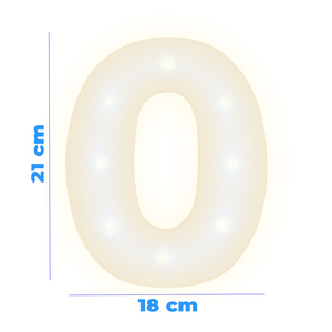 Luce LED 3D a Luce Calda con Numero 0 per Esposizione da Tavolo - Product Image 3