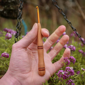 Wooden <b>Crochet</b> <b>Hooks</b>-Eco-Friendly Soft Customizable for Beginners & Experts to Make Cozy Handmade Pieces - Product Image 1