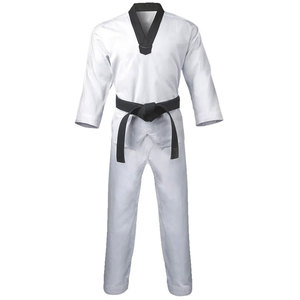 Commande en gros Taekwondo et Judo uniforme ceinture Logo personnalisé tissu Durable étanche anti-dérapant karaté Dobok pour la pratique professionnelle - Product Image 1