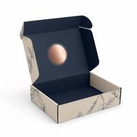 Boîte cadeau pliable en carton ondulé personnalisée avec insert logo en aluminium pour l'emballage d'écharpes, de chaussettes et de t-shirts