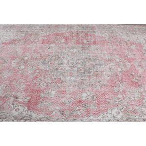 Vintage Turkish Rug 6.46x12 ft, <b>Red</b> Oversize Floral <b>Wool</b> Rug - Product Image 5