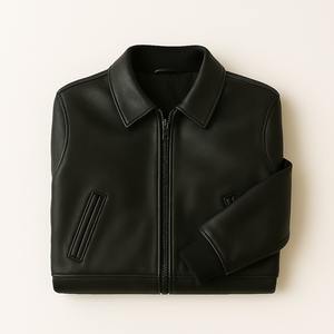 Nueva moda estilo Casual hecho en Pakistán marrón claro lavado algodón forro cuero calidad Biker Street Casual chaqueta para hombres - Product Image 4