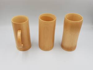 Tasse de boisson personnalisée avec poignées fabriquée à partir de bambou 100% naturel biodégradable laque naturelle et exquise - Product Image 6
