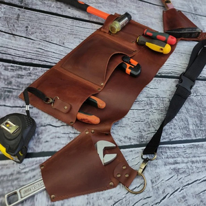 Trutuch Chocolate Combine Leather Tool Belt | Drywall Tool Belt - View #3