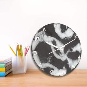 Home Watch Luxury Handmade Resin Ocean Theme Modern Waterproof Oversized Night Light Wedding Home Decor Dining Room Clock Easter - Product Image 4