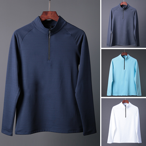 Sudadera con cremallera de cuarto para hombre Golf 14 Sudadera con cremallera Logotipo personalizado 14 Zip Golf Camiseta de secado rápido para hombre - Product Image 2