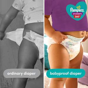 Pañales Pampers Pull On Cruisers 360 °   Pañales Desechables para Bebé Talla 4, Suministro para 2 Meses (2 x 144 Unidades) con Toallitas Húmedas Sensibles a Base de Agua - Product Image 6