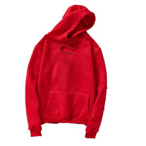 Suéter con capucha de terciopelo grueso de color sólido, capucha personalizada de fábrica, talla grande, otoño e invierno, venta al por mayor - Product Image 5