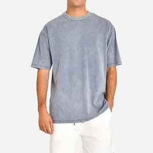 Camiseta de gran tamaño de algodón 280 pesado de 100% G para hombre, serigrafía de lavado ácido con hombros caídos, logotipo personalizado, camiseta de lavado ácido Unisex - Product Image 5