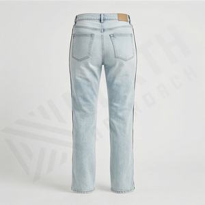 Jeans à taille haute et coupe bootcut pour femmes, pantalon évasé en denim, pantalon large, mode streetwear, bas lavables pour femmes - Product Image 2