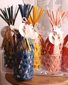 Precio súper barato cesta de regalo de bambú Ramadán colorida con accesorios completos caja de regalo de dulces Gergean al por mayor - Product Image 6