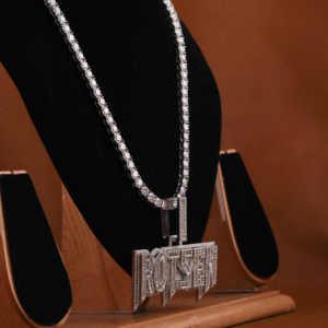 Colgante de diamante de moissanita con nombre ROTSEN personalizado estilo hip hop helado hecho a mano joyería corporal que brilla en la oscuridad para regalo - Product Image 4