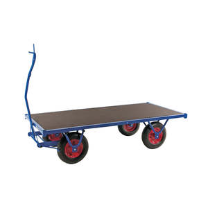 Aluminium Four-Wheel Heavy-Duty Folding Platform <b>Trolley</b> Blue KM330200 for Industrial Storage <b>Tool</b> Usage with OEM Customization - Product Image 1