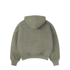 เสื้อฮู้ดดี้ผ้าฟลีซหนานุ่ม 500 GSM ผ้าฝ้าย 100% ทรงโอเวอร์ไซส์ ไหล่ตก ทรงบ็อกซี่ ลายพิมพ์ สไตล์แบ็กกี้ สำหรับผู้ชาย พร้อมโลโก้สั่งทำ - Product Image 2